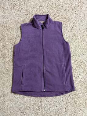 Woolrich Women's Small Purple Full Zip Microfleece Vest
